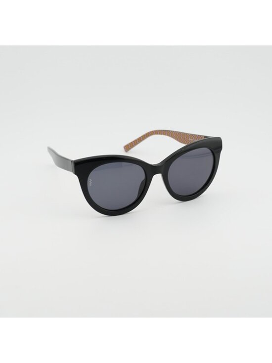 M Missoni MMI 0090/S 0807 IR Sunglasses Black Cat Eye Frame, Grey Lenses main image 5